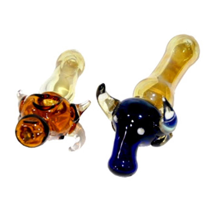 ASSORTED BULL GLASS PIPES