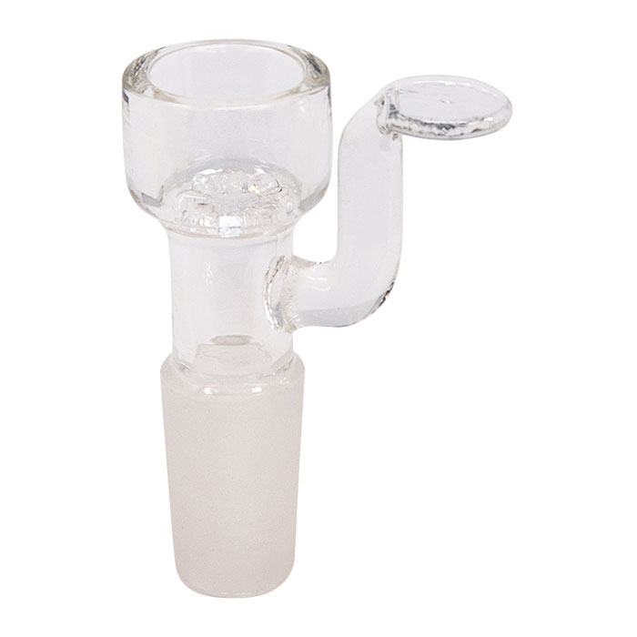 Clear In built Screen Glass Bowl With Angled Handle 14MM