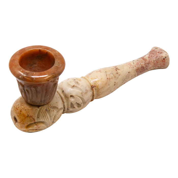 Carved Soap Stone Pipes 4.5 Inches