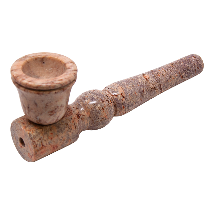 Carved Stone Smoking Pipe 4 Inches
