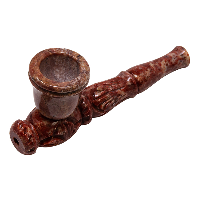 Hand Craved Stone Pipe 4 Inches