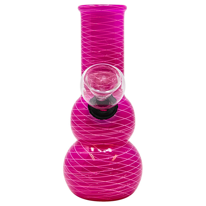 Netted Pink Mini Glass Bong 5 Inches