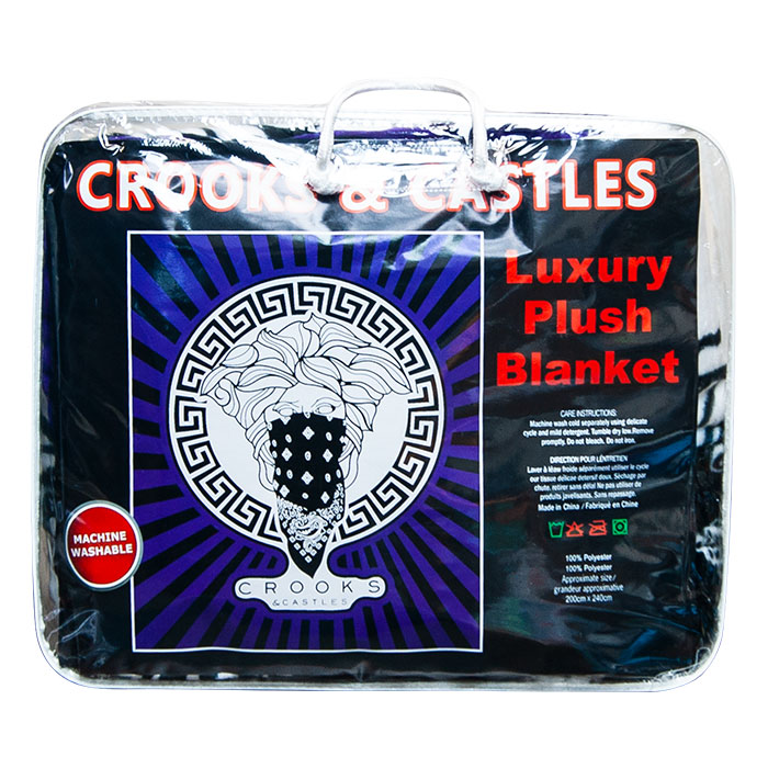 Crooks And Castles Purple Queen Plush Blanket
