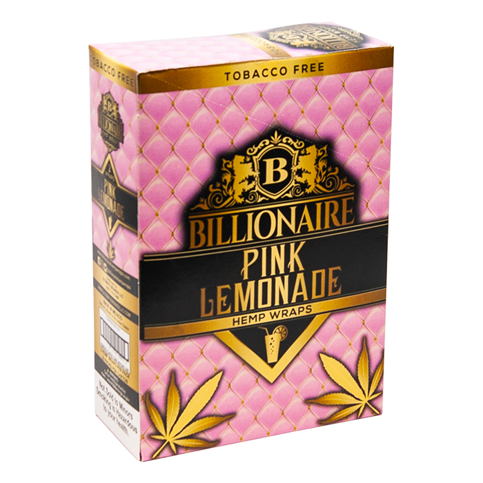 Billionaire Pink Lemonade Hemp Wrap Display Of 25
