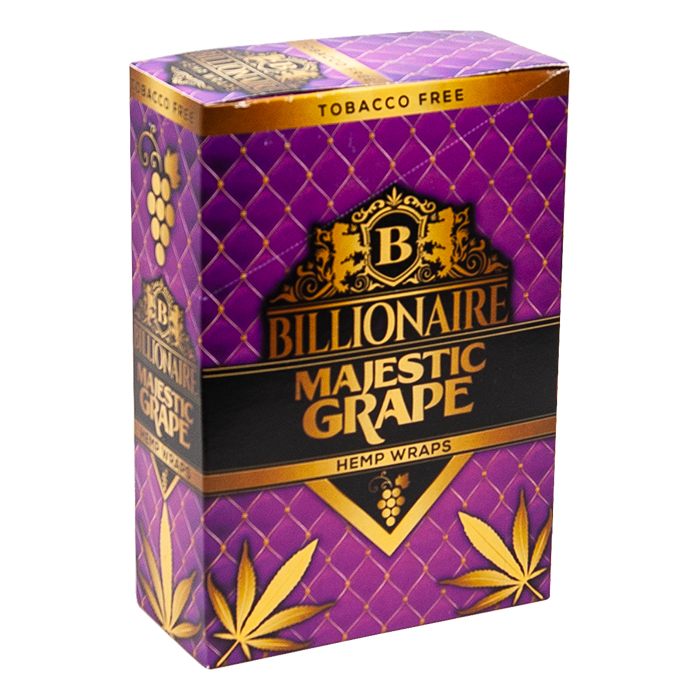 Billionaire Majestic Grape Hemp Wrap Display Of 25