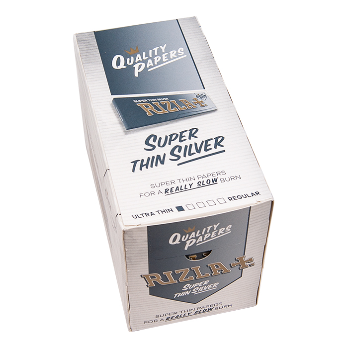 Rizla Single Silver Rolling Paper Jumbo Display Of 100