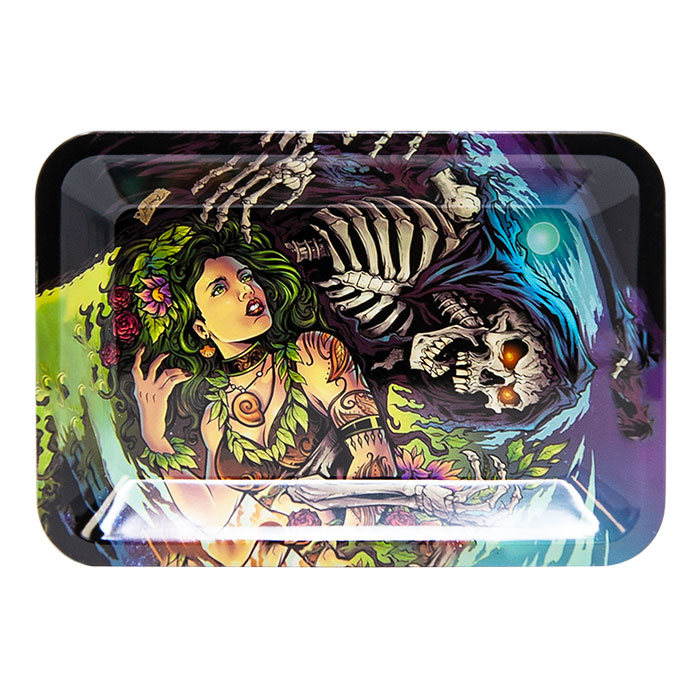 Thinking Girl Small Rolling Tray With Lid