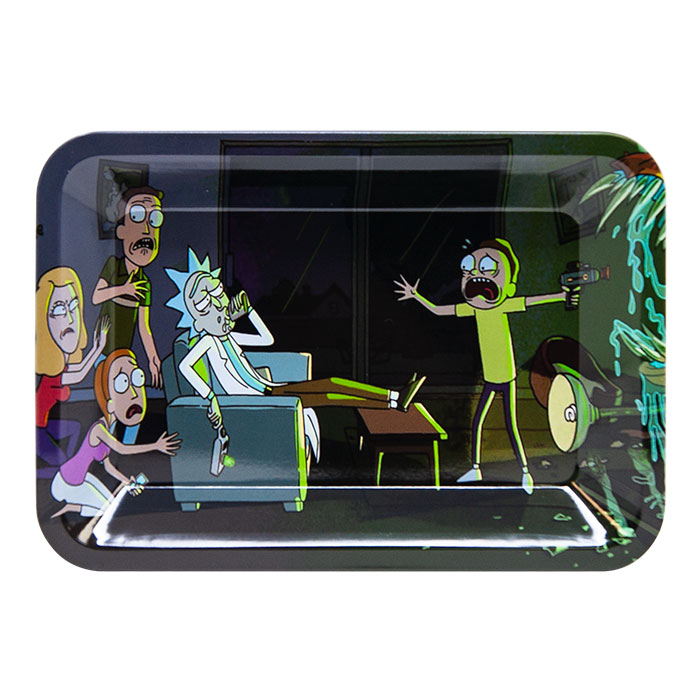 Rick and Morty Family Small Rolling Tray With Lid