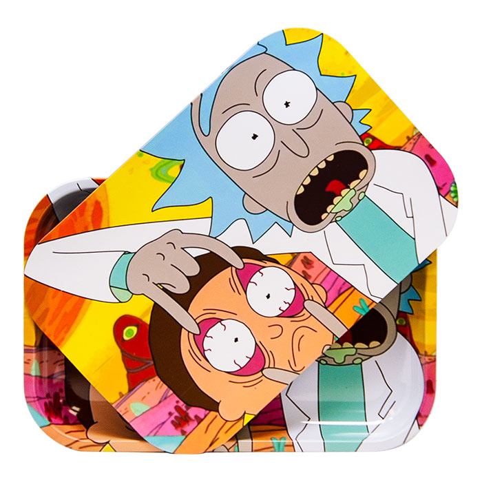 Rick And Morty Medium Rolling Tray With Lid