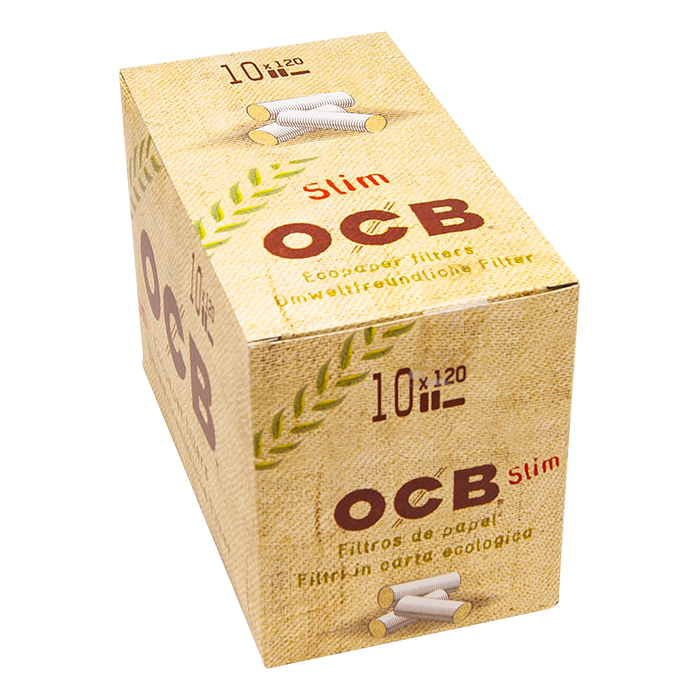 OCB Organic Unbleached Slim Filter Display Of 10