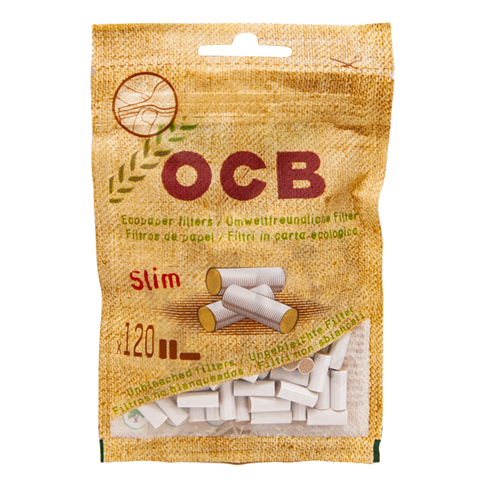 OCB Organic Unbleached Slim Filter Display Of 10