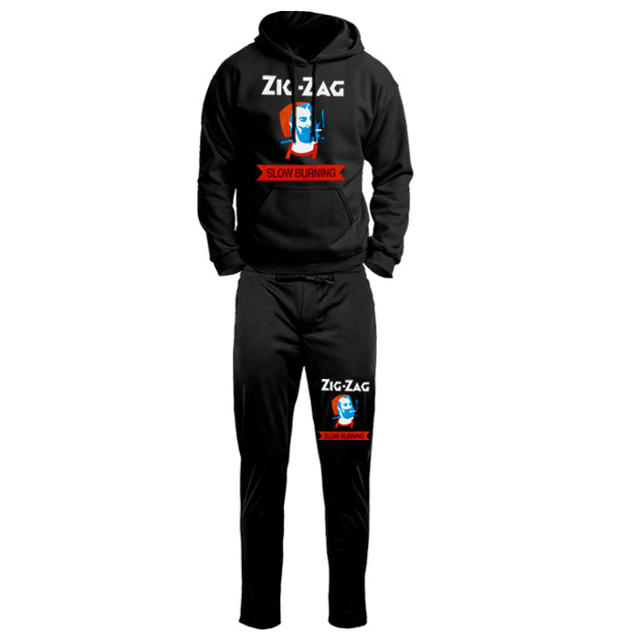 Zig Zag Slowburning Black Xx-Large Unisex Sweat Suits