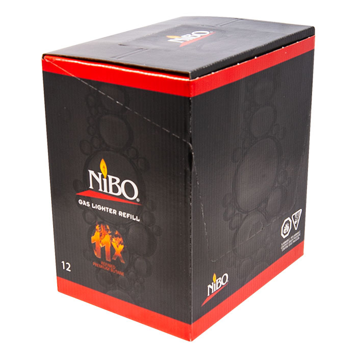 Nibo 11x Refined Premium Butane display of 12