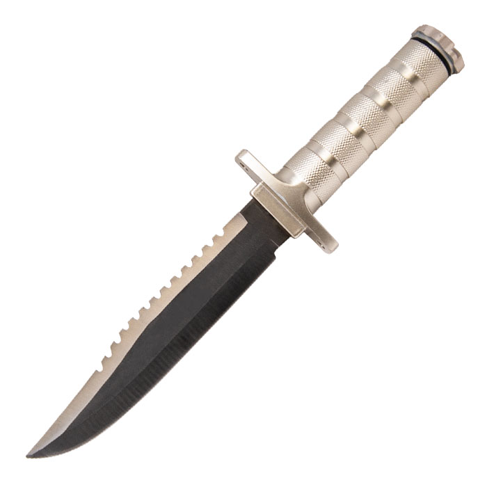 Silver Survival Hunting Knife