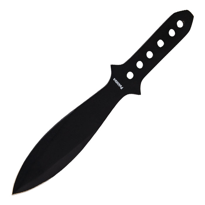 Black Straight Throwing Knife 8 Inches