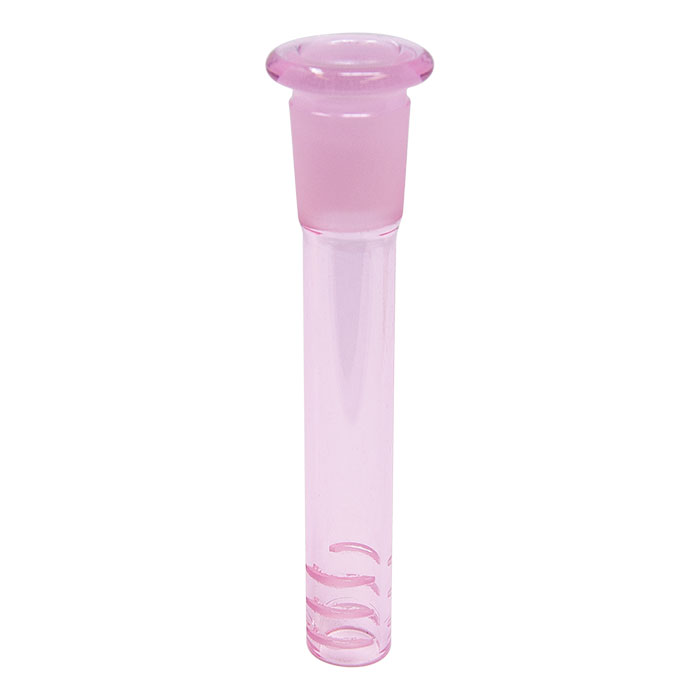 Pink  Plain Glass  Down Stem With 14F/19M  3 Inches