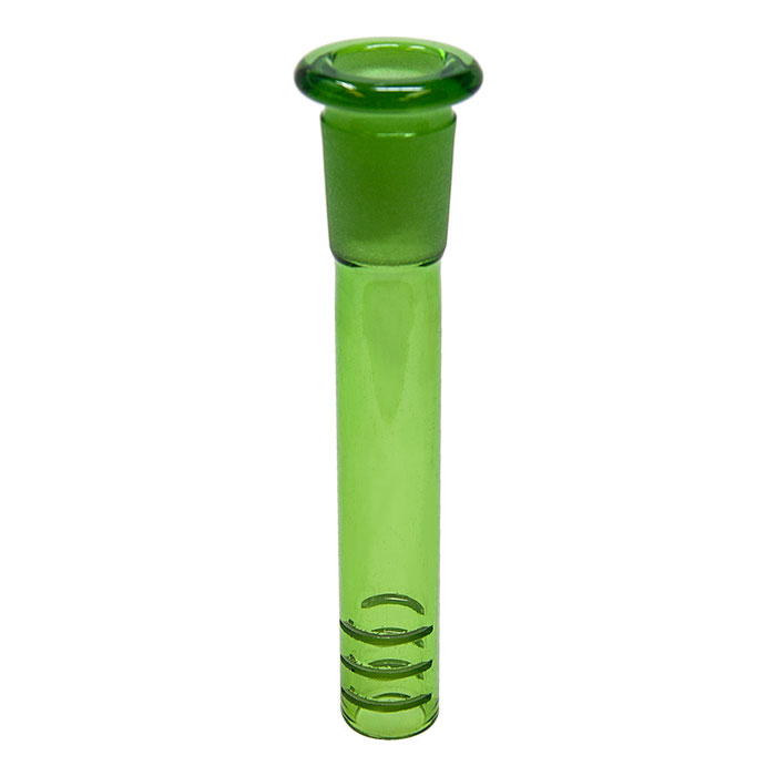 Green Plain Glass  Down Stem With 14F/19M  3 Inches
