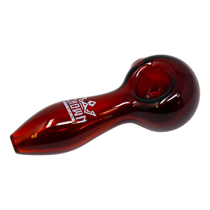 Amber Crown Glass Classic Pipe 4 Inches