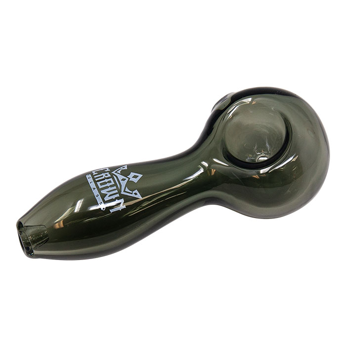 Grey Crown Glass Classic Pipe 4 Inches
