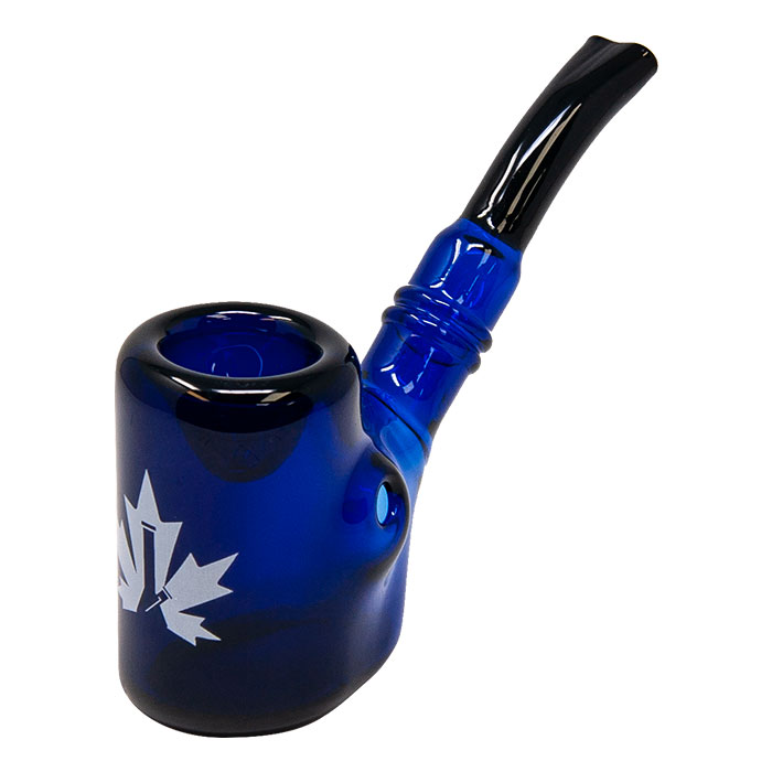 Maple Glass Blue Hefner Hand Pipe 5 Inches