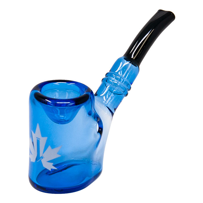 Maple Glass Sky Blue Hefner Hand Pipe 5 Inches