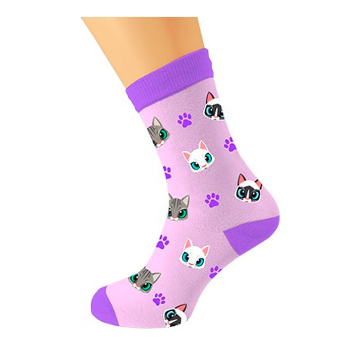 Unisex Light Pink Cats Nutty Socks