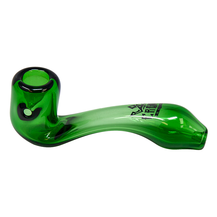 Crown Glass Green Sherlock Pipe 4 Inches