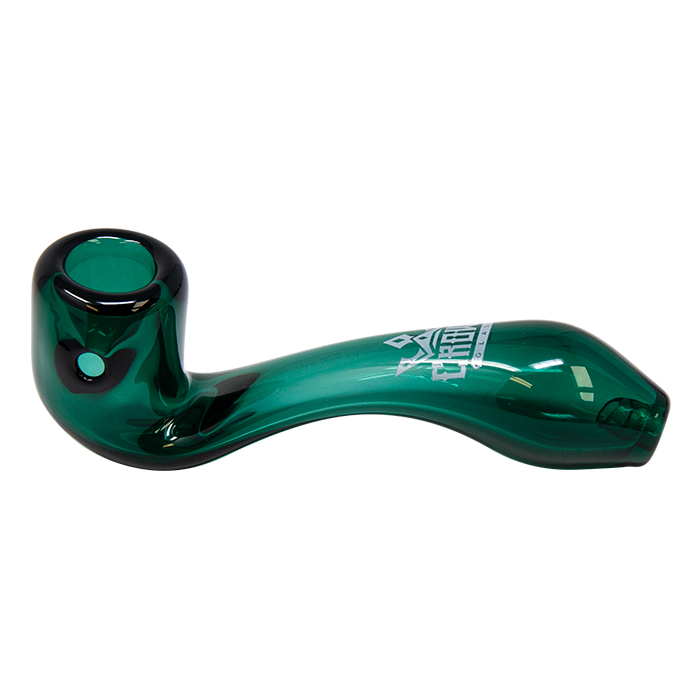 Crown Glass Teal Sherlock Pipe 4 Inches
