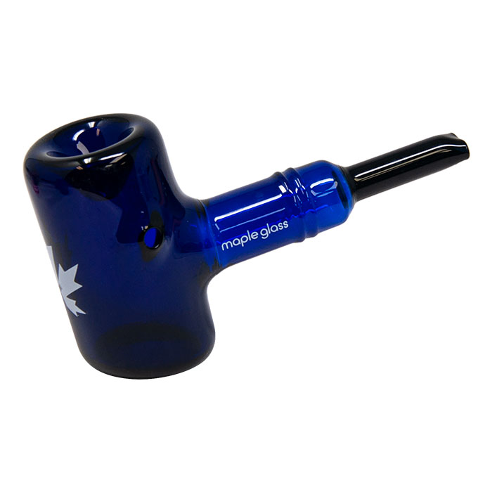 Maple Glass Blue Oxford Hammer Pipe 5.5 Inches