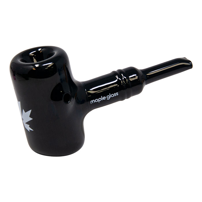 Maple Glass Black Oxford Hammer Pipe 5.5 Inches