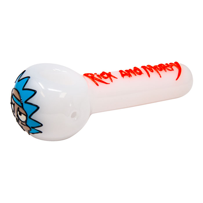 Fluorescent Pink Rick And Morty Hand Pipe 5 Inches