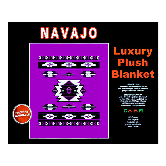 Novajo Purple Queen Plush Blanket