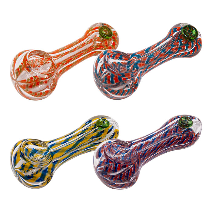 Insideout Rope design glass pipe 3.5 Inches