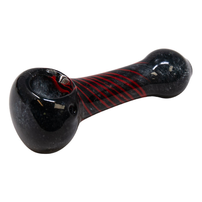 Black Color Insideout Frit Glass Pipe 4.5 Inches