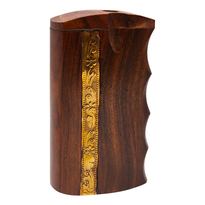 Vertical Golden Strip Wooden Dugout 4 Inches