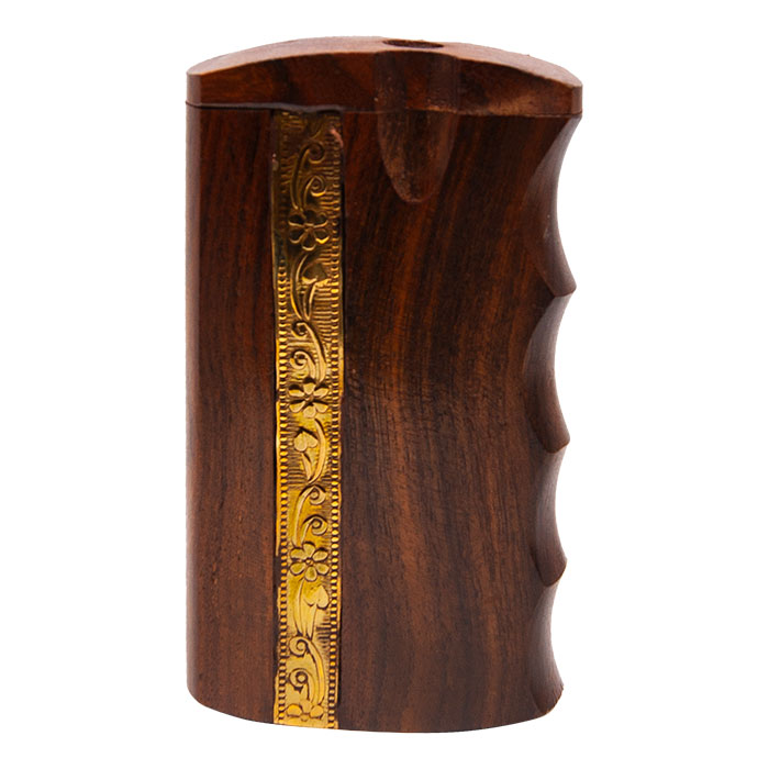 Vertical Golden Strip Wooden Dugout 4 Inches