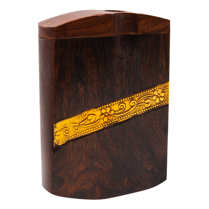 Golden Strip Small Wooden Dugout 3 Inches