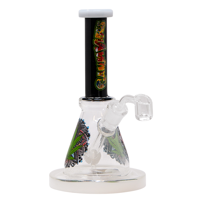 Weed Leaf Tropical Series 8 Inches Ganjavibes Dab Rig and Bong