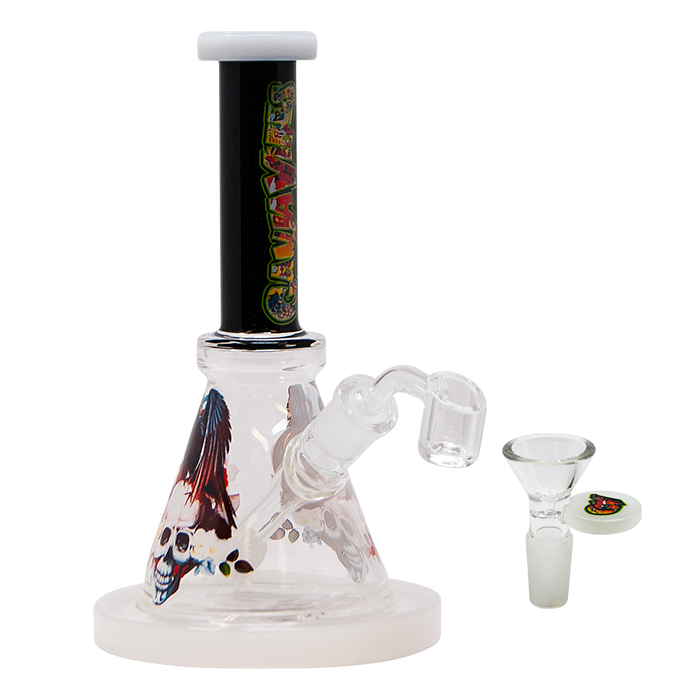 Skull Raven Tropical Series 8 Inches Ganjavibes Dab Rig