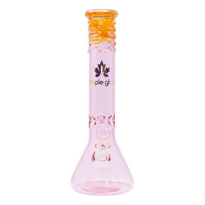 Maple Glass Pink Color Beaker Bong 14 Inches