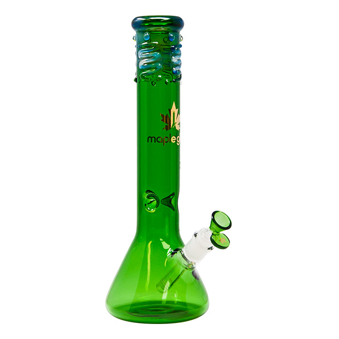 Maple Glass Green Color Beaker Bong 14 Inches