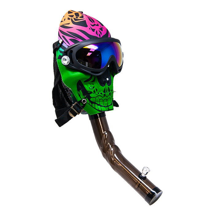 Toke While Skiing Colorful Mask Bong