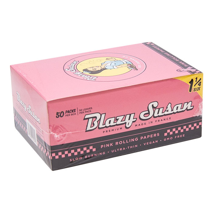 Blazy Susan 1.25 Pink Rolling Papers Display Of 50