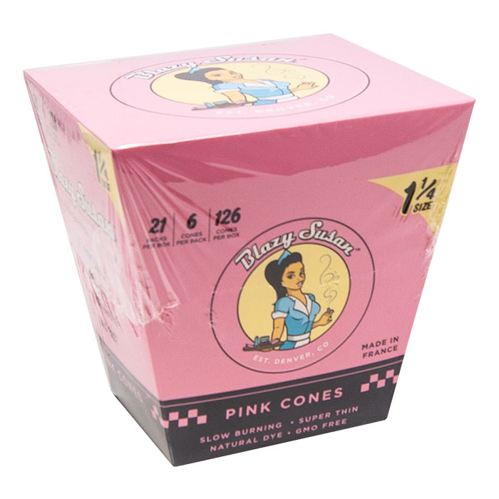 Blazy Susan 1.25 Pink Cones Display Of 21 Packs