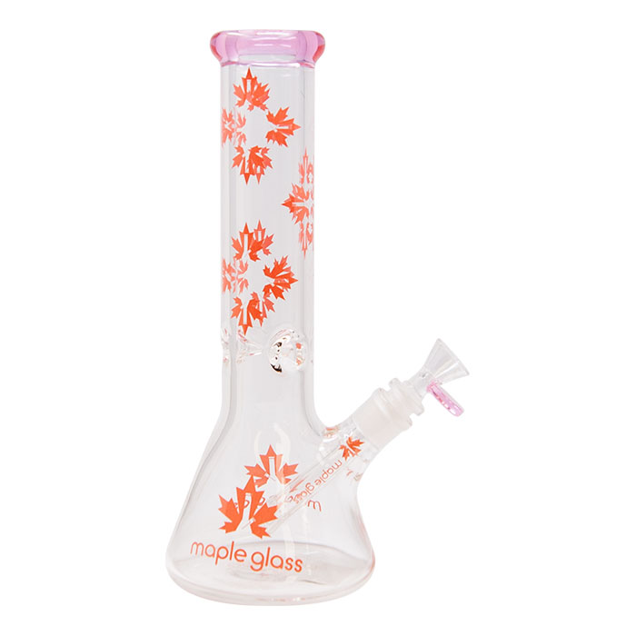 Pink Maple Glass Bong 12 Inches