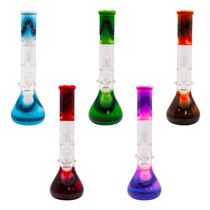 Assorted Double Percolated 12 Inches Water Pipe Box Of 9 Pcs