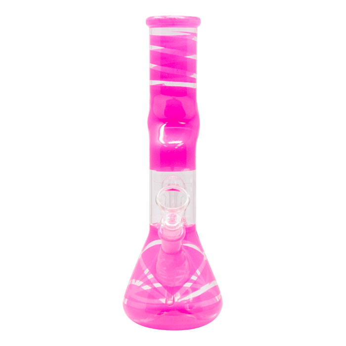 Pink Mini Hook Percolated Zong Bong 10 Inches