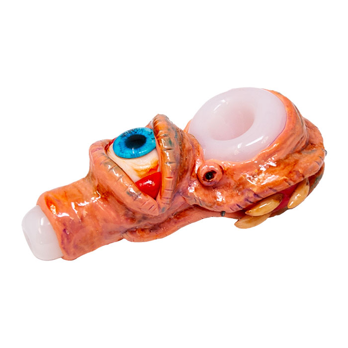 Angry Blue-Eyed Monster Hand Pipe 5 Inches