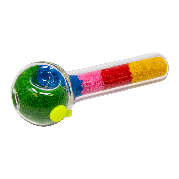 Colorful Crystals Hand Pipe 5 Inches