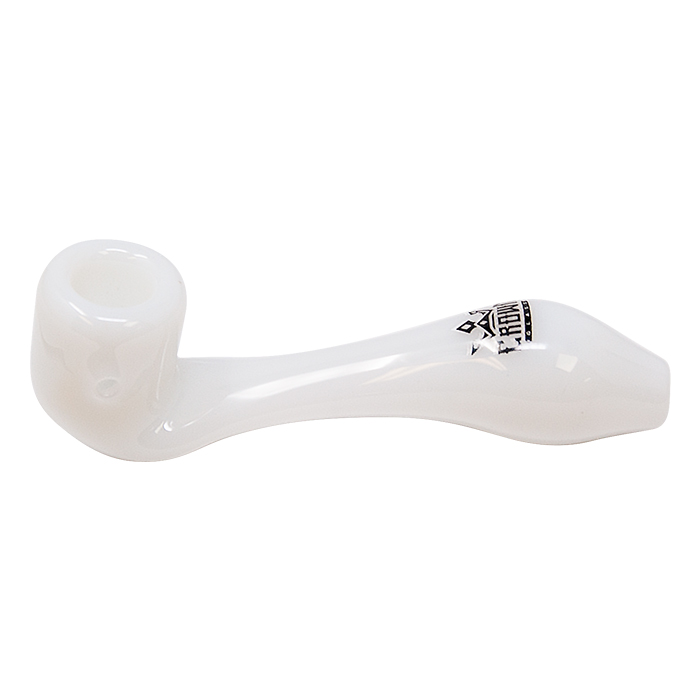 White Crown Glass Sherlock Pipe 6 Inches